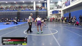 113 lbs Champ. Round 1 - Noah Cook, Whiteland vs Aidan Autullo, FREMONT ROSS