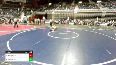 78 lbs Quarterfinal - Beaudin Murphy, Billings WC vs Tracen Barton, Riverton USAW