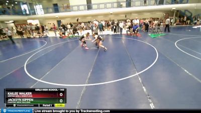 145 lbs Round 3 - Jacksyn Kippen, Canyon View Falcons vs Kailee Walker, Uintah Girls Wrestling