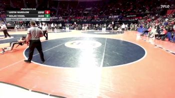 3A 150 lbs Semifinal - Justin Wardlow, Lockport (Twp.) vs Nolan Vogel, Joliet (Catholic Academy)