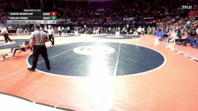 3A 150 lbs Semifinal - Justin Wardlow, Lockport (Twp.) vs Nolan Vogel, Joliet (Catholic Academy)