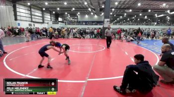 57 lbs Semifinal - Nolan Francis, Dinwiddie Mat Rats vs Felix Melendez, Pit Bull Wrestling Academy