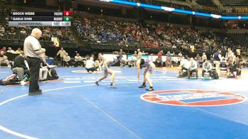 132 Class 3 lbs Quarterfinal - Brock Webb, Pacific vs Gable Ohm, Washington