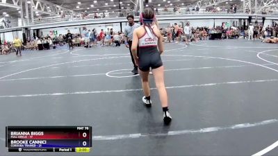 95 lbs Semis (4 Team) - Brianna Biggs, Full Circle vs Brooke Cannici, Cordoba Trained