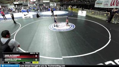 70 lbs Cons. Round 2 - Addison Morton, Trifecta Wrestling vs Jade Gutierrez, Hollister Warriors