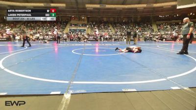 60 lbs Consolation - Arya Robertson, Morris Fitness vs Laken Peterpaul, Chickasha Wrestling