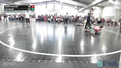 55 lbs Semifinal - Maisyn Malone, Bartlesville Wrestling Club vs Jax Miller, Team Tulsa Wrestling Club