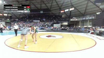 Girls 2A 125 lbs Champ. Round 1 - Josselyn Medina, Othello (Girls) vs Hailey Courtade, Quincy (Girls)