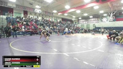 132 lbs Cons. Round 4 - Xavier Ramirez, Brawley vs Orion Johnsen, Sahuarita