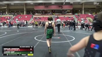 95 lbs 3rd Place Match - Carter Hart, Mulvane Jr. Wrestling Club vs Waylon Johnston, WR - Topeka Blue Thunder