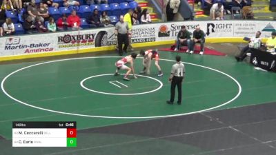 140 lbs Consi Of 32 #2 - Maddox Ceccarelli, Belle Vernon vs Conner Earle, Wyalusing