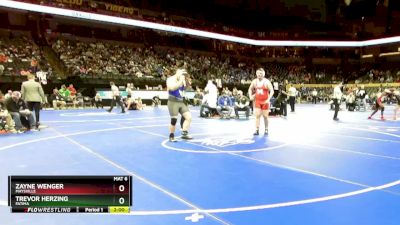 285 Class 1 lbs Champ. Round 1 - Trevor Herzing, Fatima vs Zayne Wenger, Maysville