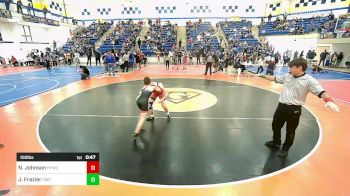 100 lbs Quarterfinal - Neelie Johnson, Hilldale Youth Wrestling Club vs Jakob Frazier, Claremore Wrestling Club