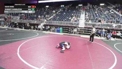90 lbs Quarterfinal - Kace Kunz, Bear Lake WC vs Everett Dumbleton, Bear Cave WC