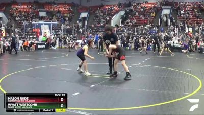 95 lbs Cons. Round 3 - Mason Rude, Northwest Red Crushers vs Wyatt Westcomb, Three Rivers Wildcats