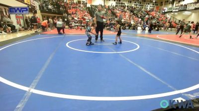 46 lbs Consi Of 4 - Easton Weeks, Hulbert vs Eli Dicus, Fort Gibson Youth Wrestling