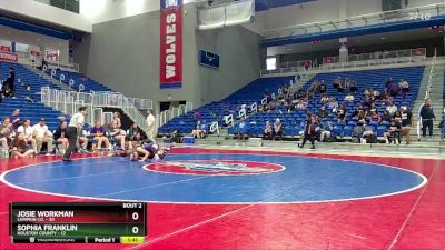 115 lbs Round 1 (16 Team) - Sophia Franklin, Houston County vs Josie Workman, Lumpkin Co.