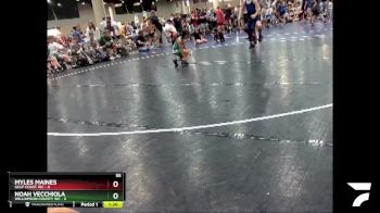 55 lbs Quarters & Wb (16 Team) - Myles Maines, Gulf Coast WC vs Noah Vecchiola, Williamson County WC