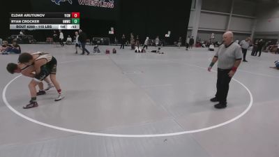 115 lbs Champ. Rd Of 32 - Eldar Arutiunov, Youth Impact Center Wrestling Club vs Ryan Crocker, Open Mats Wrestling Club