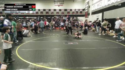 50 lbs 3rd Place Match - Ruby Hynick, Cobra Wrestling Club vs Gunner Seckinger, KC Elite Training Center