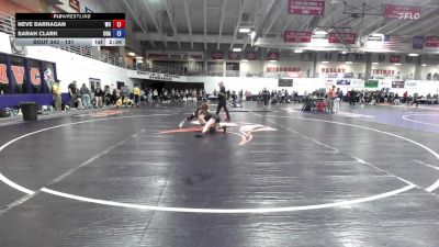 131 lbs Cons. Round 1 - Neve Barragan, Waldorf University vs Sarah Clark, University Of Alberta