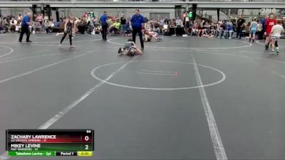 64 lbs Semis (4 Team) - Zachary Lawrence, U2 Upstate Uprising vs Mikey Levine, Mat Warriors