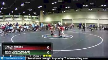 120 lbs Champ Round 1 (16 Team) - Talon Freese, S.E.O. Red vs Brayden McMillan, Indiana Smackdown Black