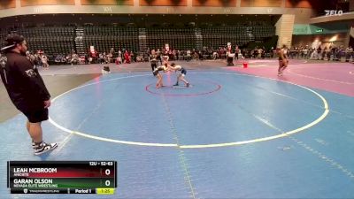 52-63 lbs Round 3 - Garan Olson, Nevada Elite Wrestling vs Leah McBroom, Aniciete