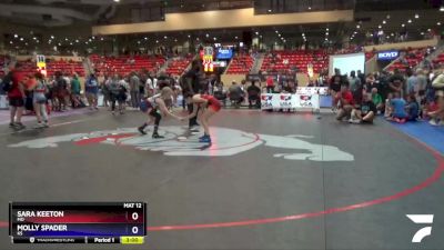 106 lbs Quarterfinal - Sara Keeton, MO vs Molly Spader, KS