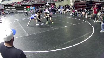 89 lbs Quarterfinal - Aliyah Lopez, Warrior Wrestling Academy vs Temple Dugan, Junior Titans Wrestling Club