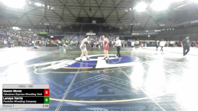 190 lbs Champ. Round 2 - Queen Moniz, Takedown Express Wrestling Club vs Lanaya Harris, Punisher Wrestling Company