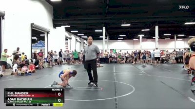 92 lbs Round 3 (6 Team) - Adam Bachman, Buffalo Valley WC vs Phil Mandzik, Warhawks Wrestling