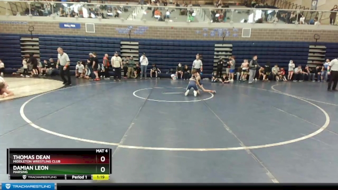 90 lbs Quarterfinal - Damian Leon, Marsing vs Thomas Dean, Middleton ...