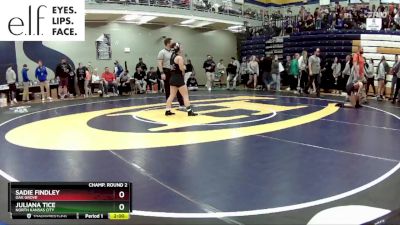 100 lbs. Champ. Round 2 - Sadie Findley, Oak Grove vs Juliana Tice, North Kansas City