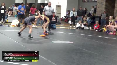 100 lbs Round 2 (6 Team) - Ali Seidl, Braided Brutes Wrestling vs Piper Bailey, Rocky And The Bullwinkles