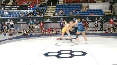 140 lbs Champ. Rd Of 128 - Adriana DeGroat, Massachusetts vs Sophia Hodges, Maryland