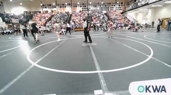 92 lbs Quarterfinal - Gunner Allen, Fort Gibson Youth Wrestling vs Caleb Kelley, Salina Wrestling Club