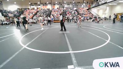 92 lbs Quarterfinal - Gunner Allen, Fort Gibson Youth Wrestling vs Caleb Kelley, Salina Wrestling Club