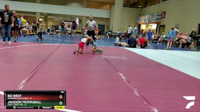 45 lbs Semis & 3rd Wb (16 Team) - Bo West, Alabama Elite Gold vs Jackson McDougall, Gulf Coast WC