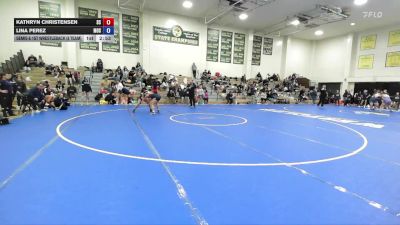 110 lbs Semis & 1st Wrestleback (8 Team) - Lina Perez, Menlo Oak Squad vs Kathryn Christensen, Snow