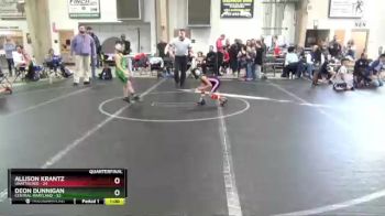 52 lbs Quarterfinal - Allison Krantz, Unattached vs Deon Dunnigan, Central Maryland