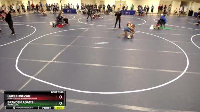 130 lbs Cons. Round 1 - Brayden Adams, Minnesota vs Liam Konczak, Forest Lake Wrestling Club