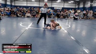 53-57 lbs Round 1 - Kartson Gallardo, Sublime Wrestling Academy vs Garrett English, Hawk Wrestling Club