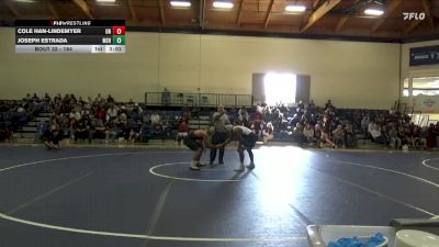 184 lbs Champ. Round 1 - Joseph Estrada, Menlo College vs Cole Han-Lindemyer, Unattached