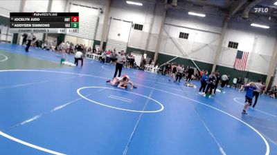122-128 lbs Champ. Round 1 - Jocelyn Judd, NWTC vs Addysen Simmons, Hastings