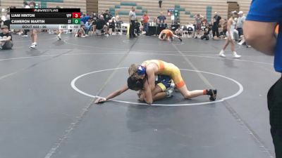 96 lbs 1st Place Match - Liam Hinton, GOLD MEDAL GRAPPLING vs Cameron Martin, Steller Trained