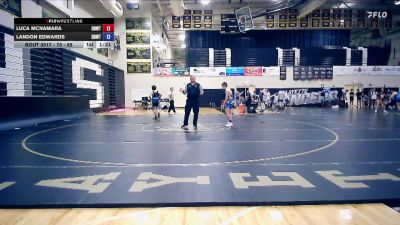 70 - 85 lbs Semifinal - Landon Edwards, Unattached vs Luca McNamara, SIRTC