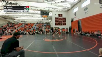 78-85 lbs 1st Place Match - Mia Hanger, Riverton Middle School vs Lily Lennon, Powell Middle School