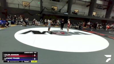 157 lbs Semifinal - Tylor Johnson, OR vs Layronz Fraser, CA