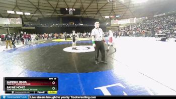 98 lbs Cons. Round 2 - Gunner Hicks, Twin City Wrestling Club vs Bayne Moniz, Team Aggression Wrestling Club